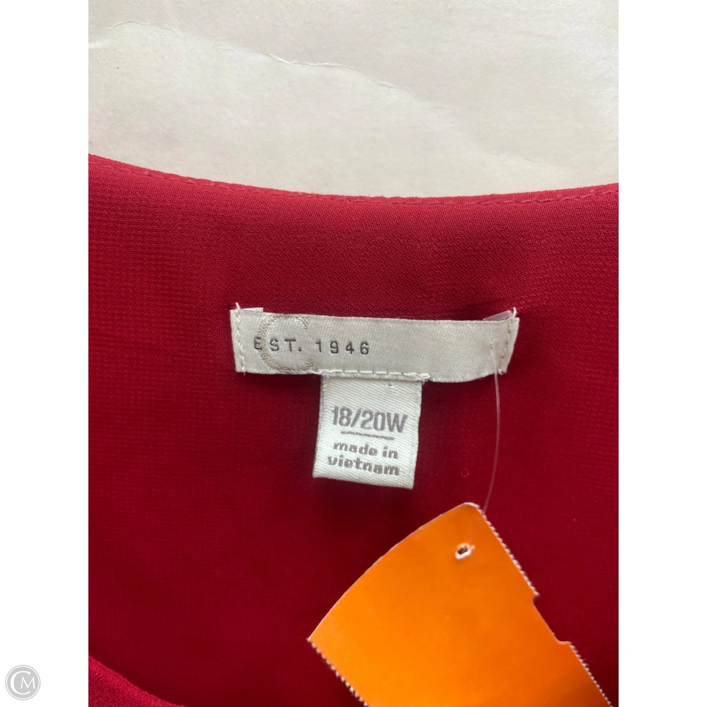 Top Sleeveless By Cato In Red, Size: 1x