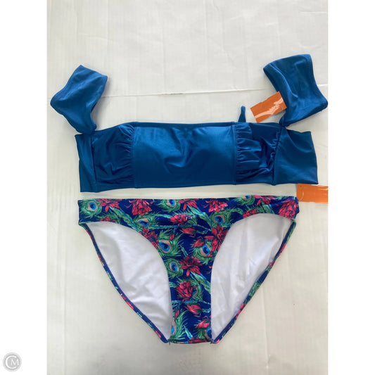 Swimsuit 2pc By Clothes Mentor In Blue, Size: Xl