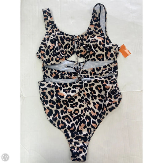 Swimsuit By Clothes Mentor In Animal Print, Size: L