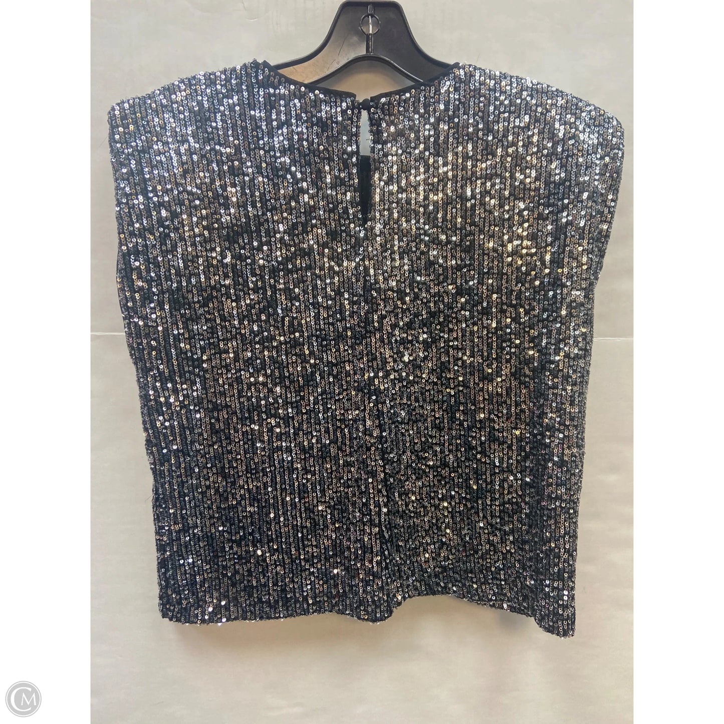 Top Sleeveless By Lucy Paris In Silver, Size: S