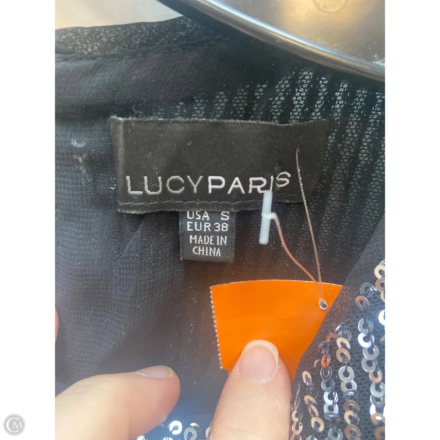 Top Sleeveless By Lucy Paris In Silver, Size: S