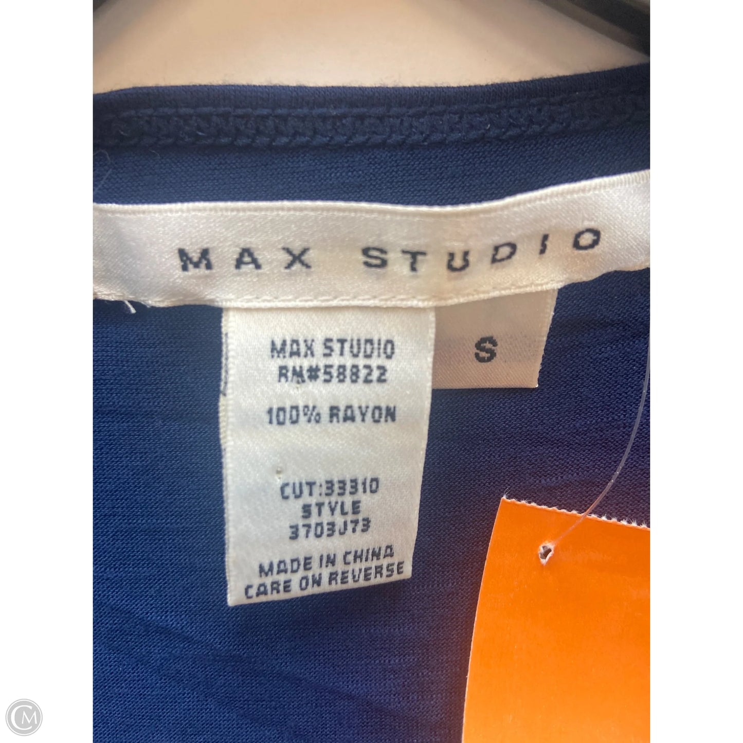 Top Sleeveless By Max Studio In Navy, Size: S