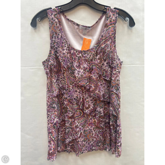 Top Sleeveless By Roz And Ali In Pink, Size: S