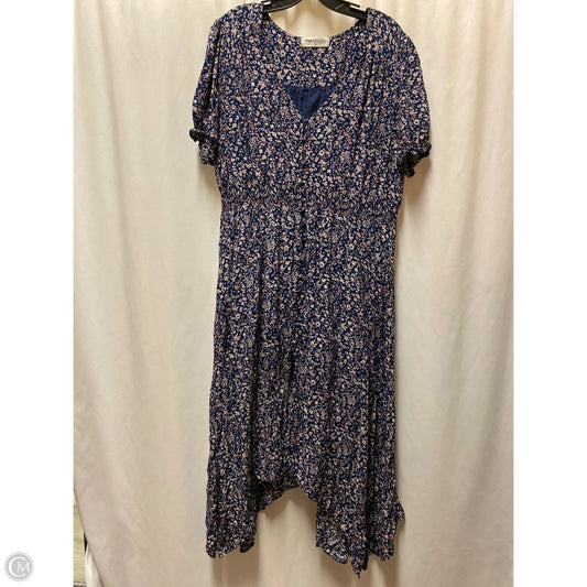 Dress Casual Maxi By Impressions In Navy, Size: 1x