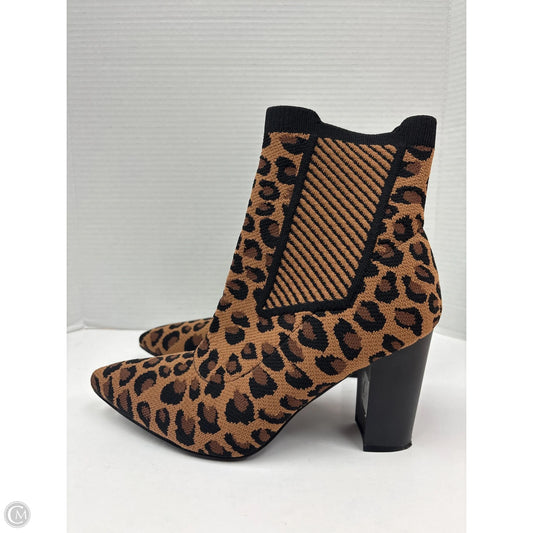 Boots Ankle Heels By Mia In Animal Print, Size: 10