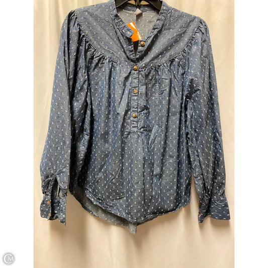 Top Long Sleeve By Old Navy In Blue, Size: M