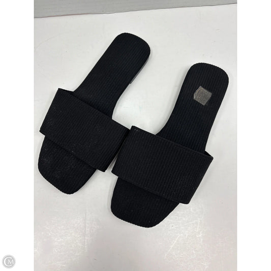 Sandals Flats By Clothes Mentor In Black, Size: 6.5