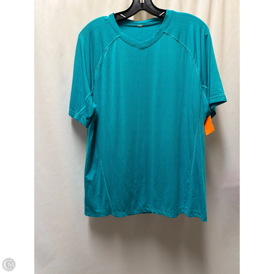 Athletic Top Short Sleeve By Lululemon In Teal, Size: M