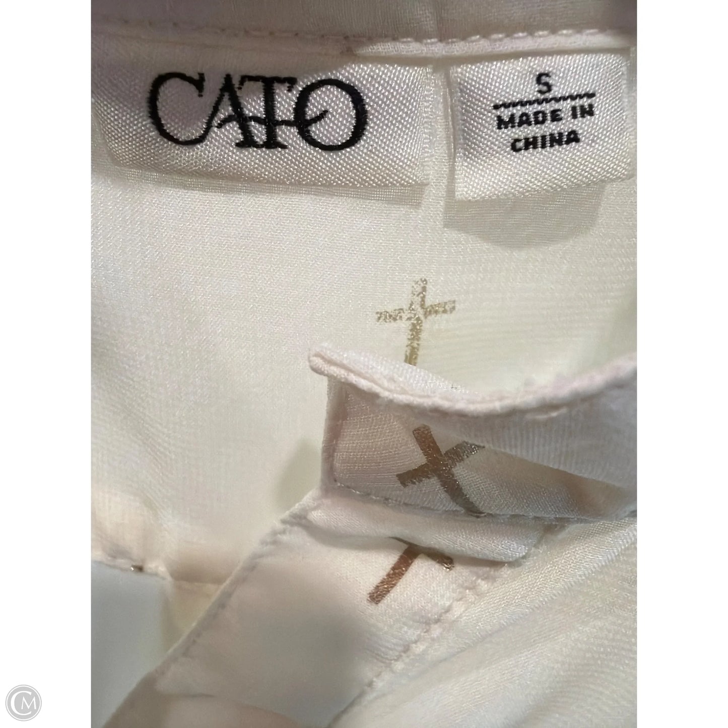 Top Long Sleeve By Cato In Cream, Size: S
