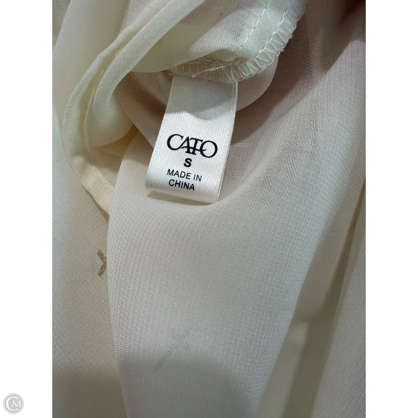 Top Long Sleeve By Cato In Cream, Size: S