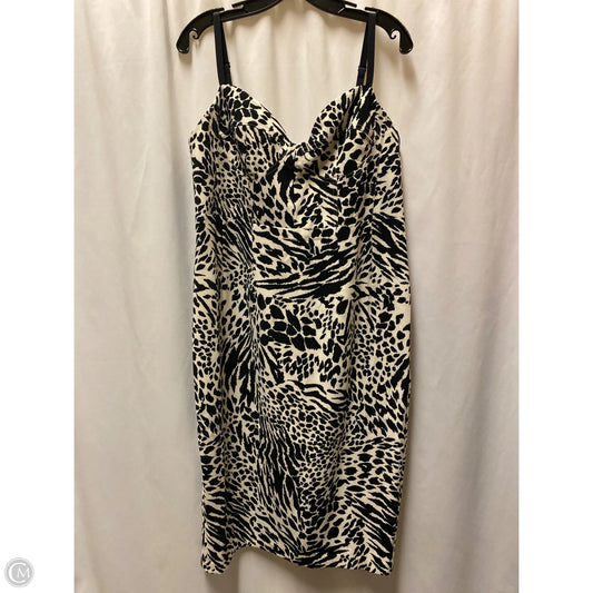 Dress Casual Midi By Clothes Mentor In Animal Print, Size: L