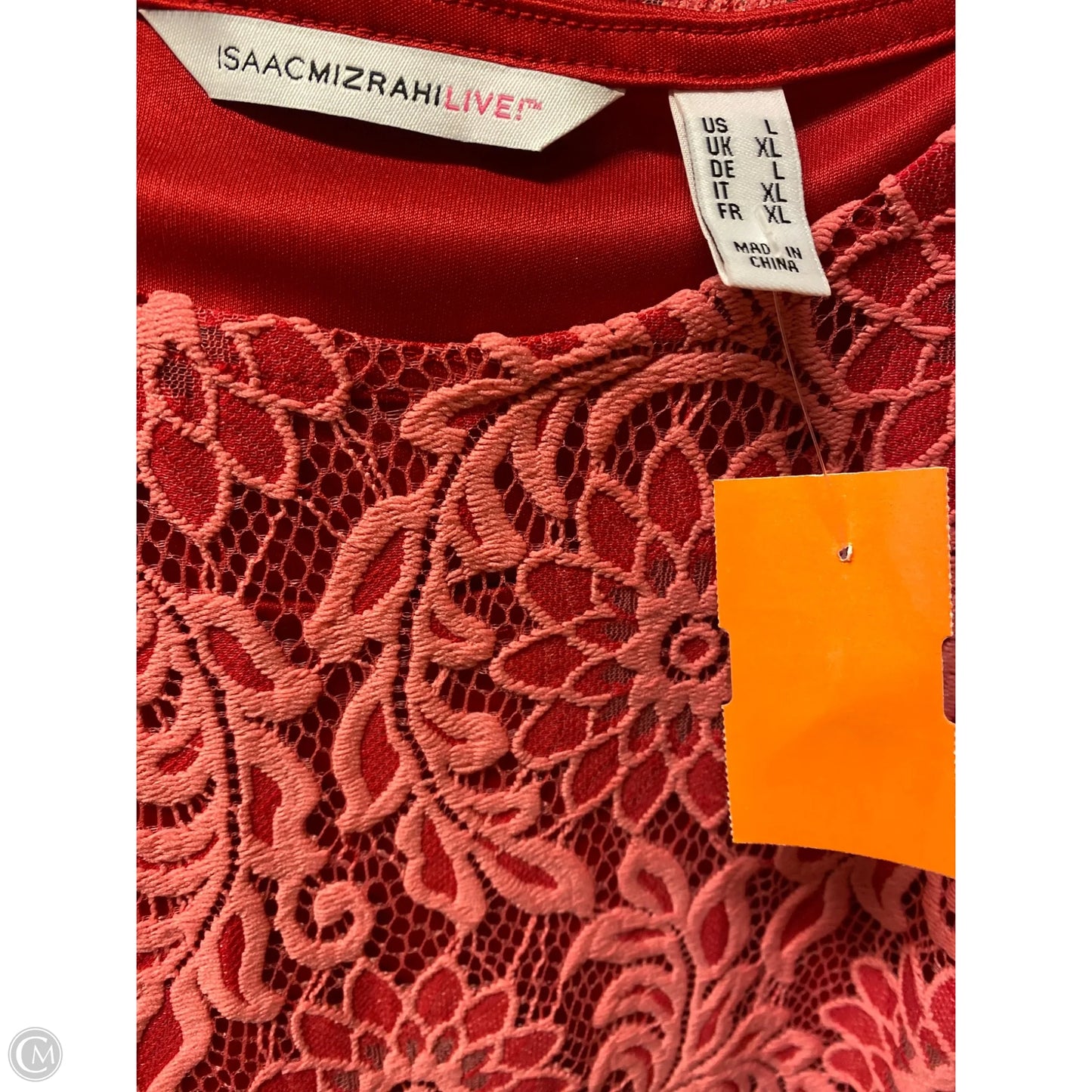 Top Sleeveless By Isaac Mizrahi Live Qvc In Red, Size: L