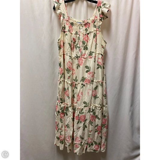 Dress Casual Maxi By Old Navy In Cream, Size: Xl