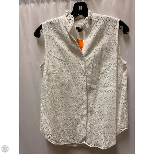 Top Sleeveless By Ann Taylor In White, Size: Xs