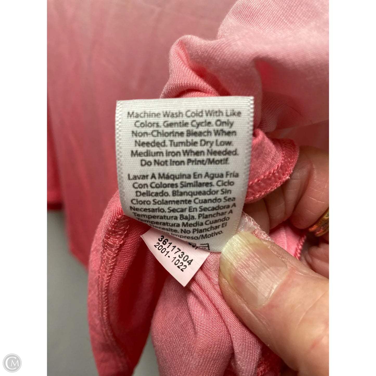 Top Short Sleeve  Time & Tru, In Pink, Size: XL