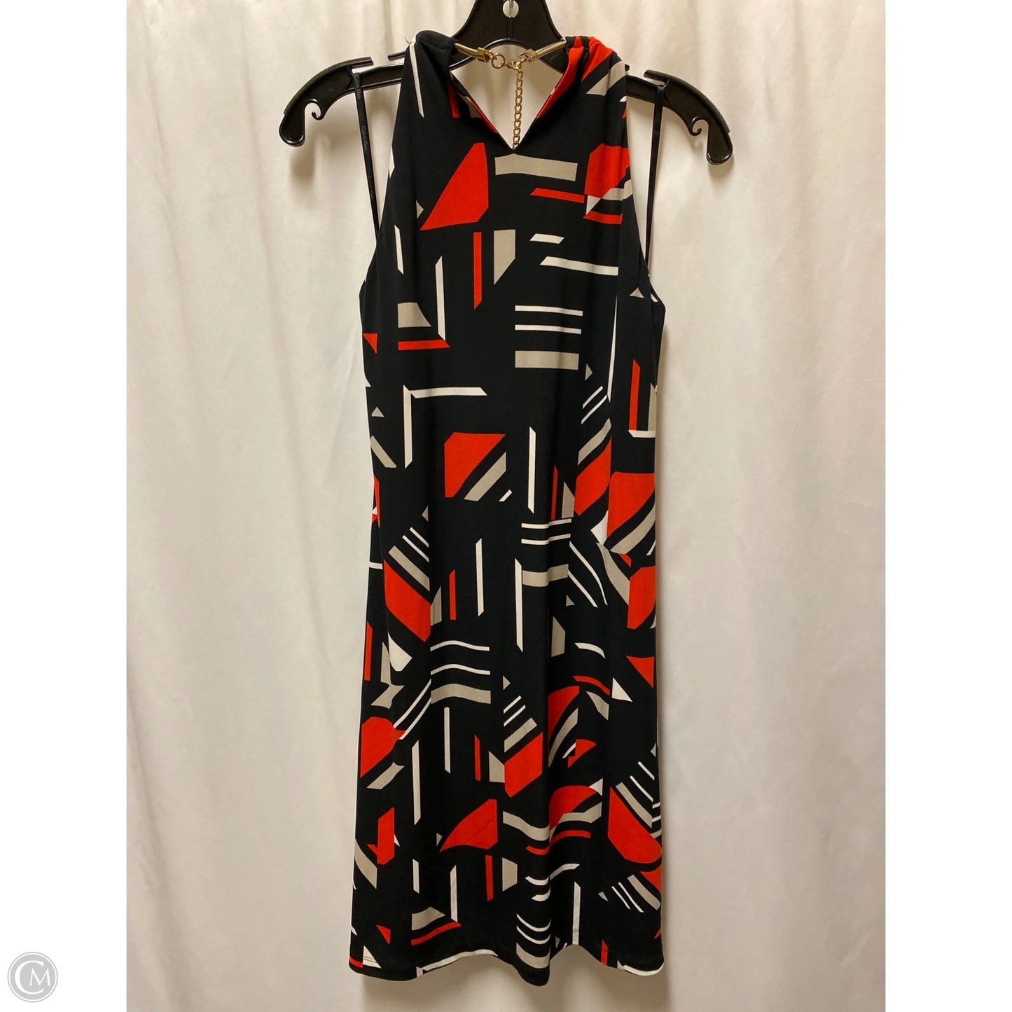 Dress Casual Maxi By Calvin Klein In Black & Red, Size: M