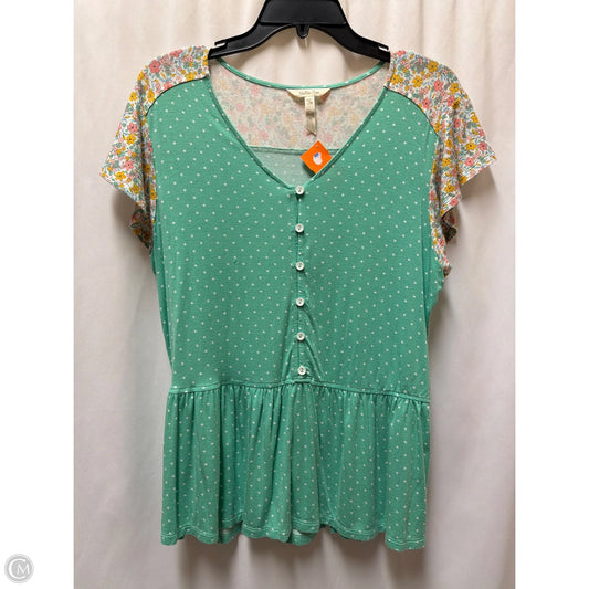 Top Short Sleeve By Matilda Jane In Green, Size: M