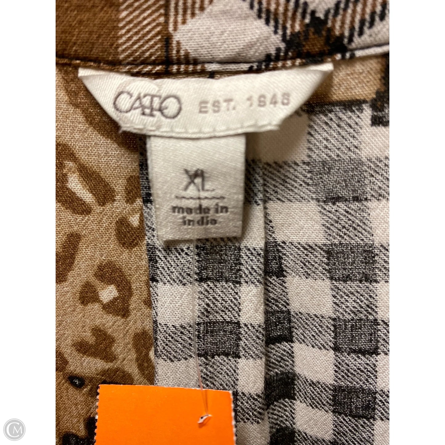 Dress Casual Midi By Cato In Brown, Size: Xl