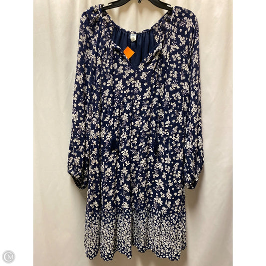 Dress Casual Midi By Old Navy In Navy, Size: Xxl
