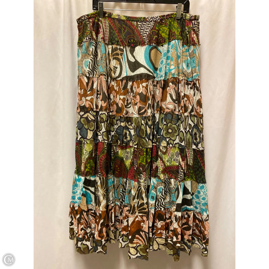 Skirt Maxi By Cato In Green, Size: 22