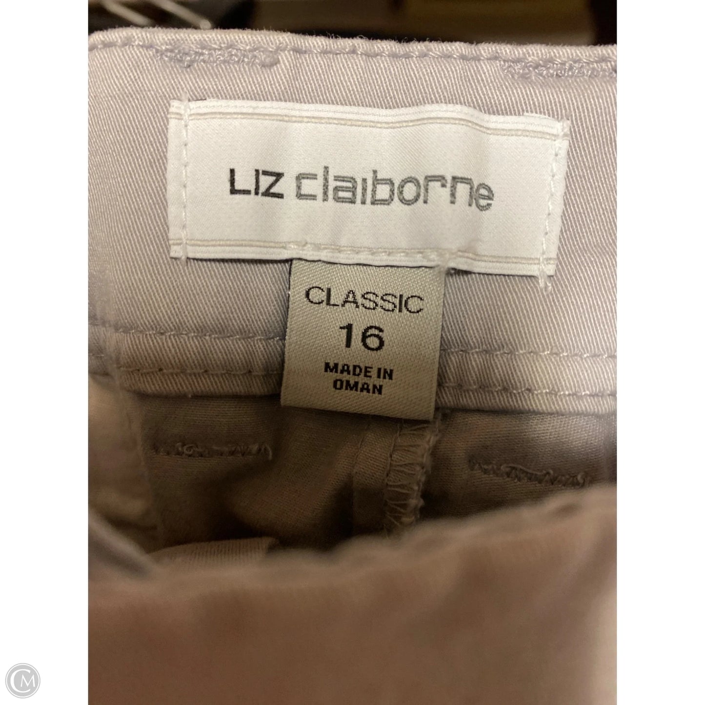 Shorts By Liz Claiborne In Grey, Size: 16
