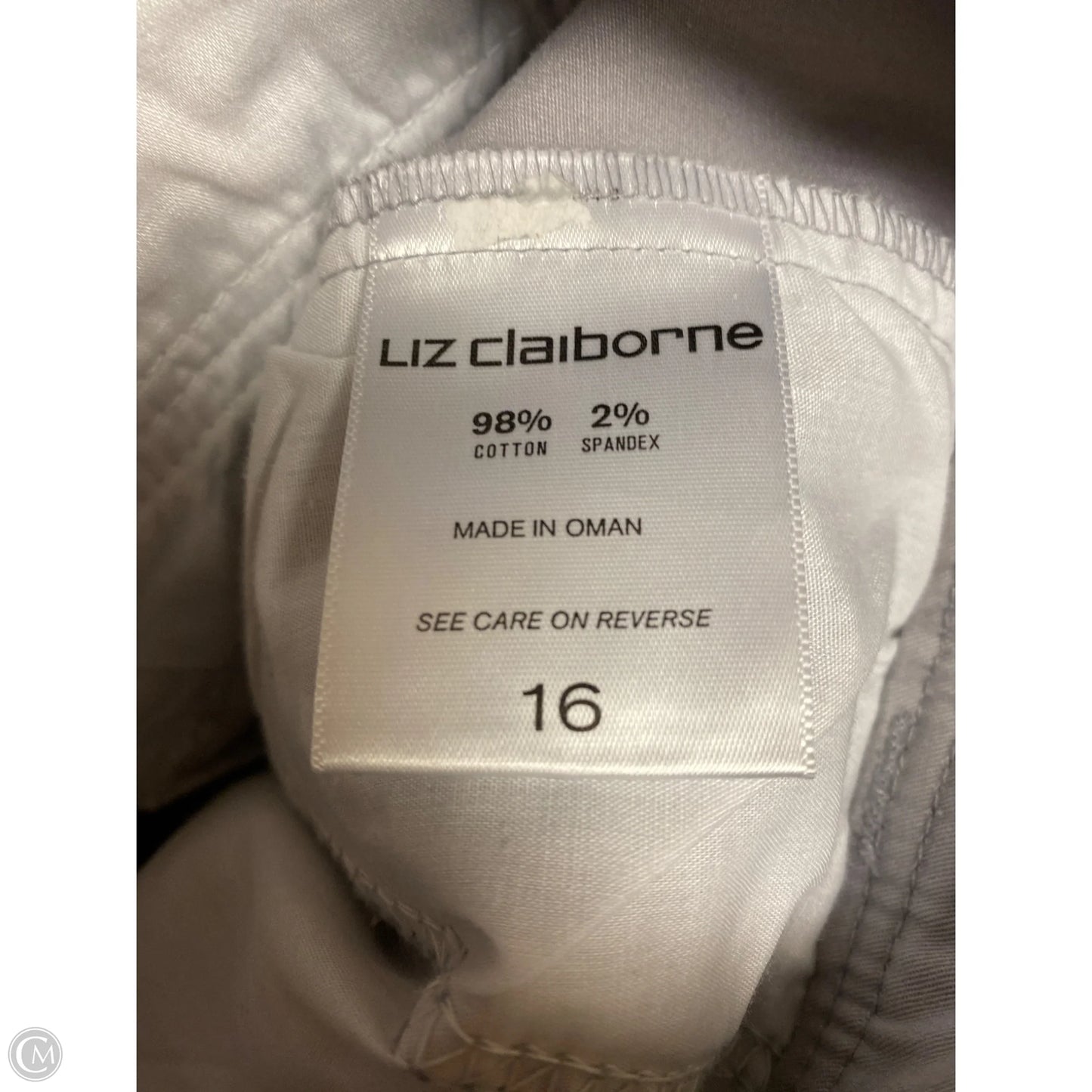 Shorts By Liz Claiborne In Grey, Size: 16