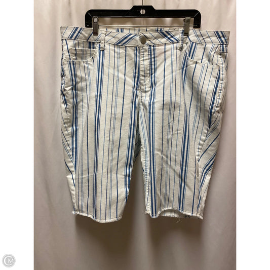 Shorts By Cato In Blue & White, Size: 18