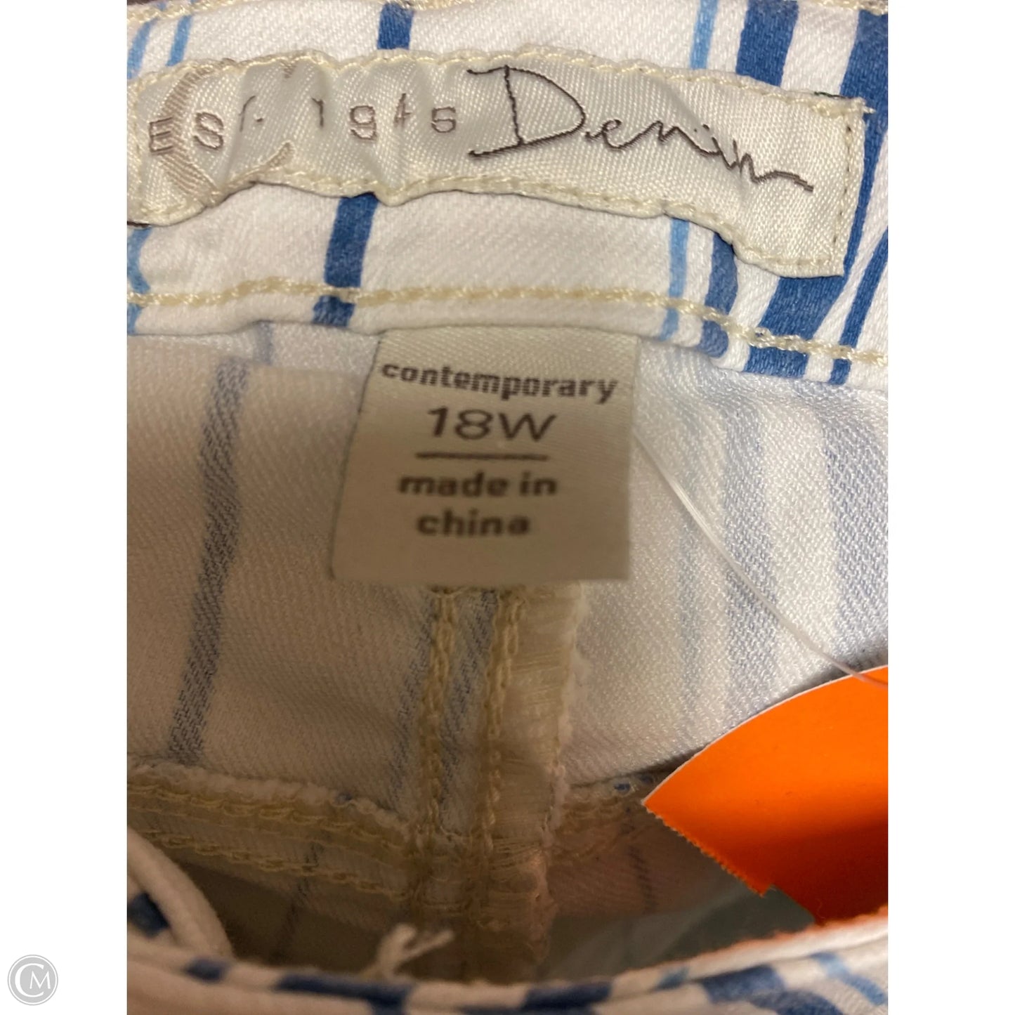 Shorts By Cato In Blue & White, Size: 18