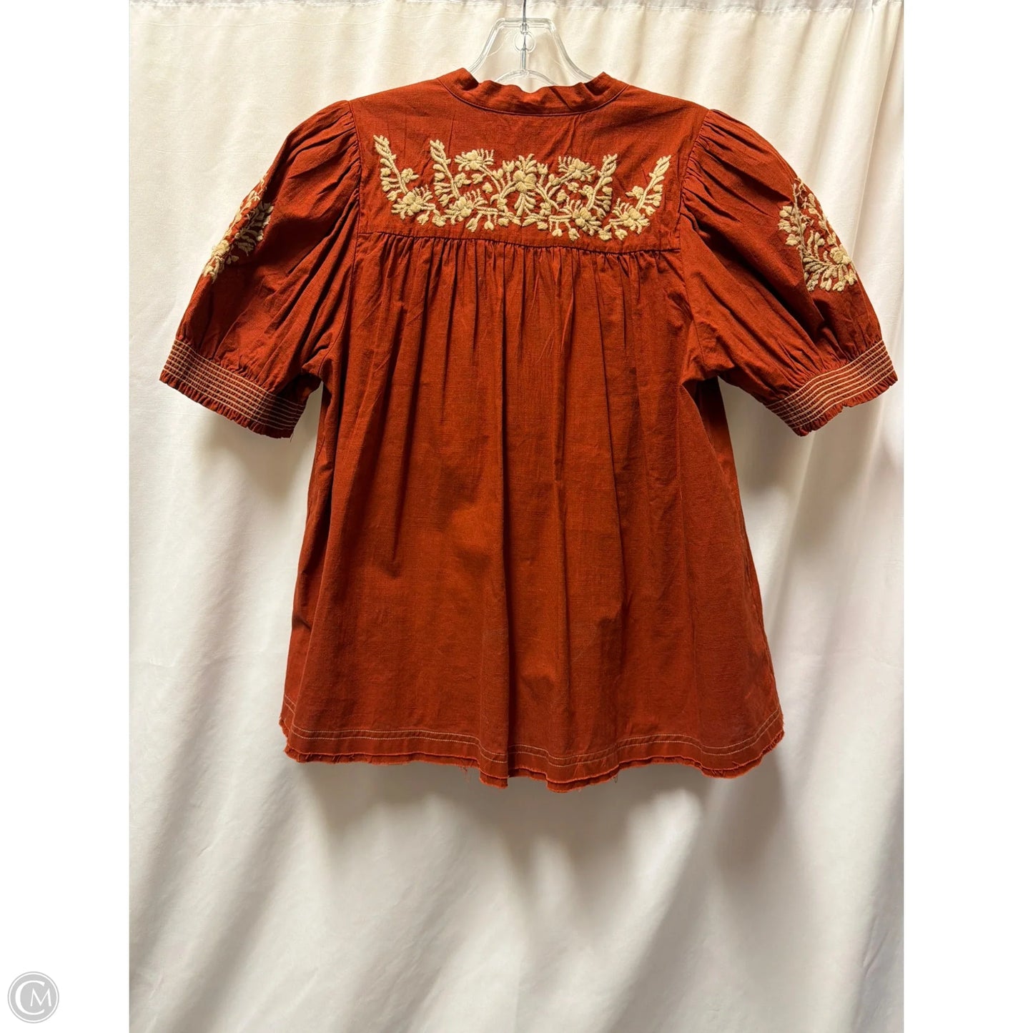 Top Short Sleeve By Free People In Copper, Size: M