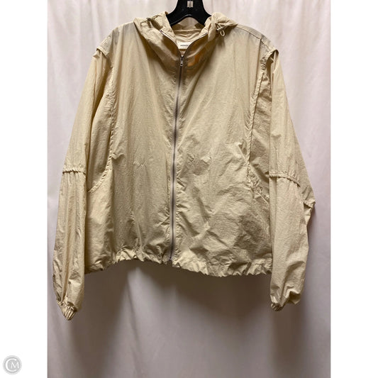 Jacket Windbreaker By Clothes Mentor In Beige, Size: L