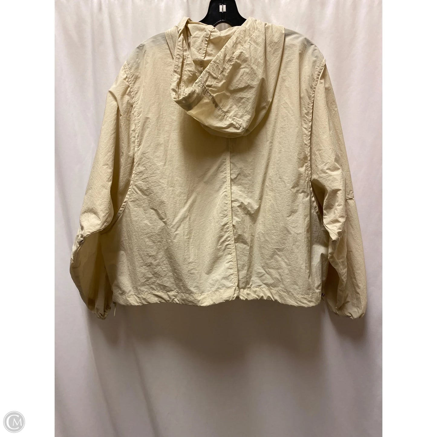 Jacket Windbreaker By Clothes Mentor In Beige, Size: L