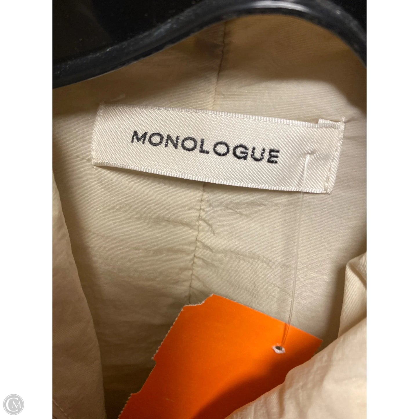 Jacket Windbreaker By Clothes Mentor In Beige, Size: L