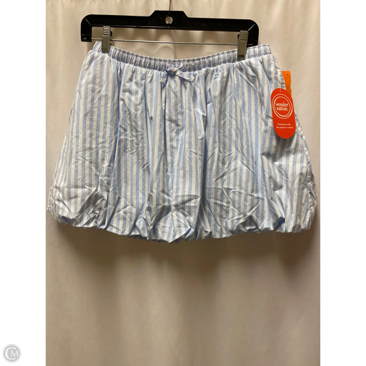 Skort By Clothes Mentor In Blue & White, Size: Xl