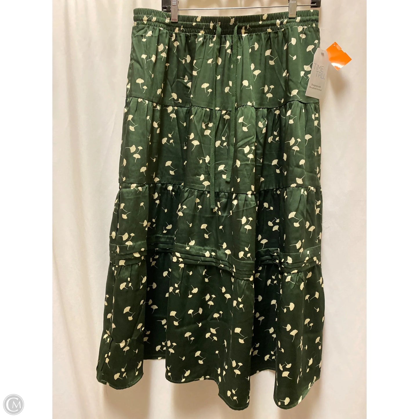 Skirt Maxi By Time And Tru In Green, Size: L