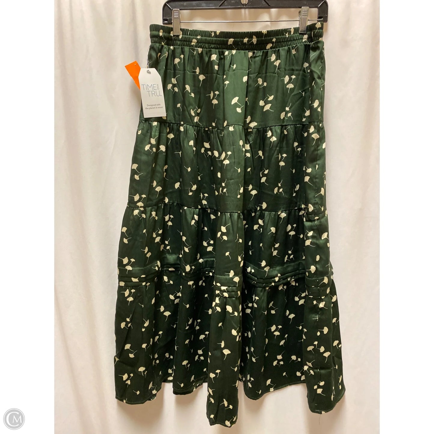 Skirt Maxi By Time And Tru In Green, Size: L