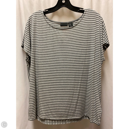 Top Short Sleeve By Tahari In Grey, Size: L