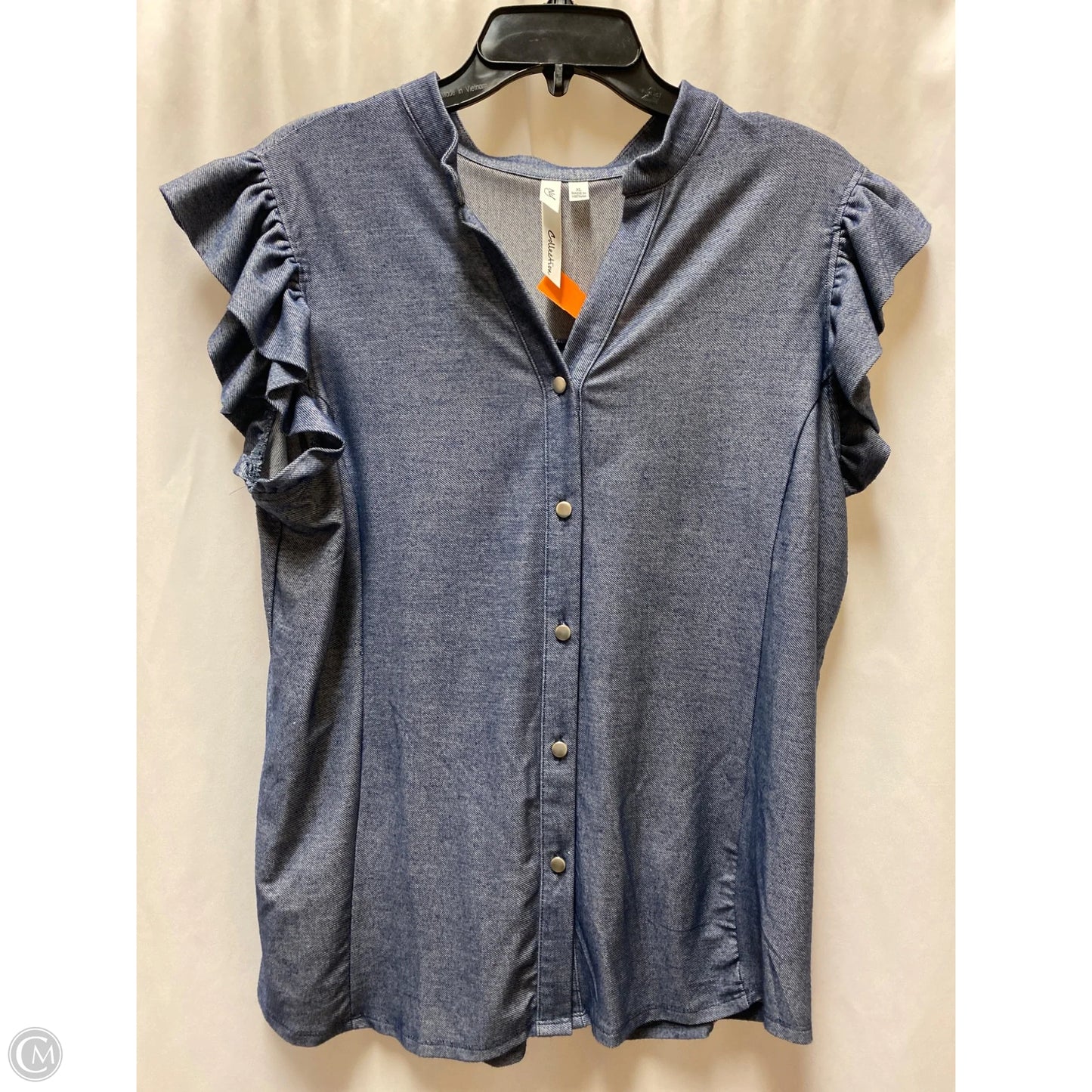 Top Short Sleeve By Ny Collection In Blue, Size: Xl