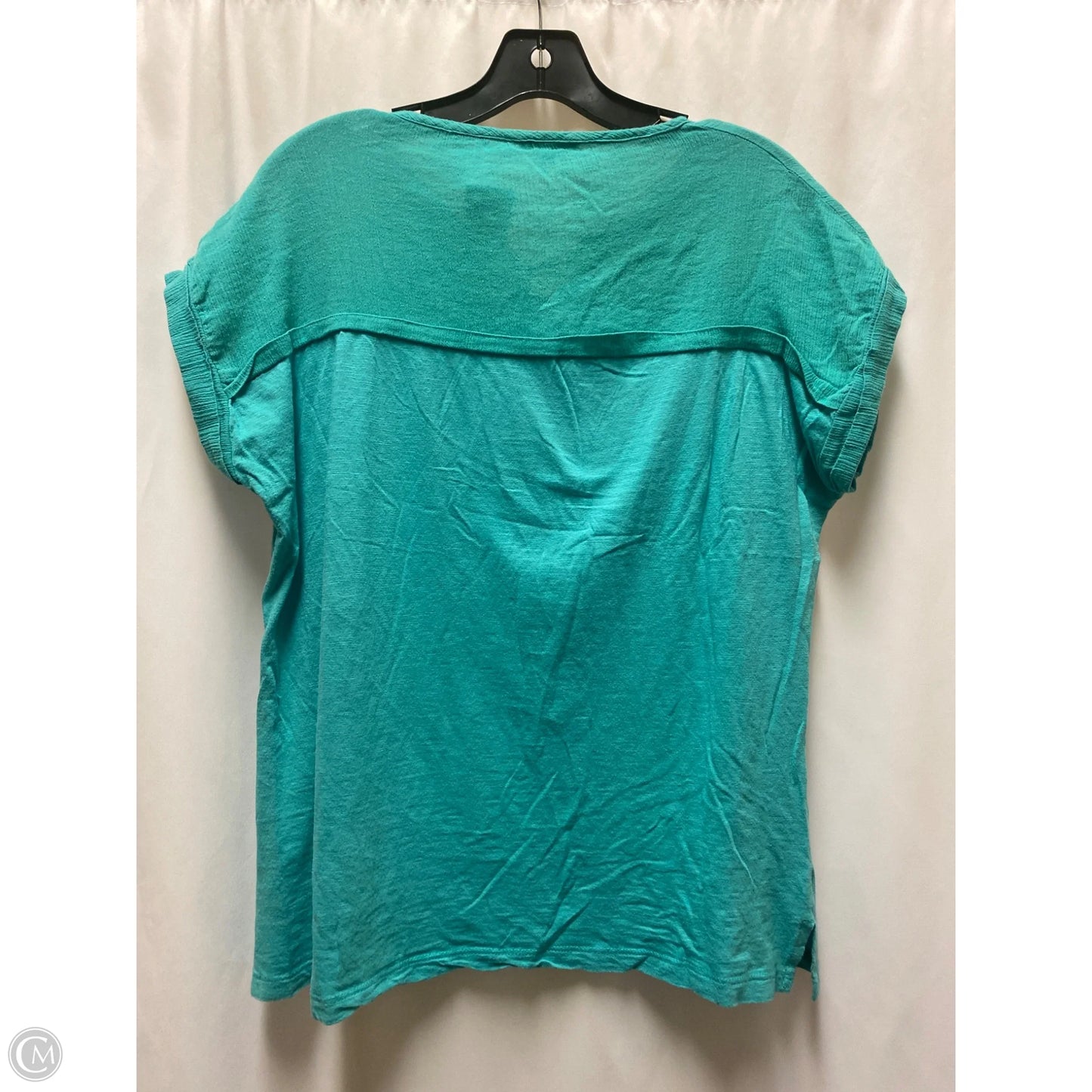Top Short Sleeve By Hannah In Teal, Size: L