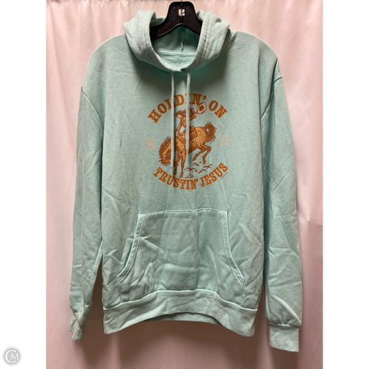 Sweatshirt Hoodie By Clothes Mentor In Green, Size: M