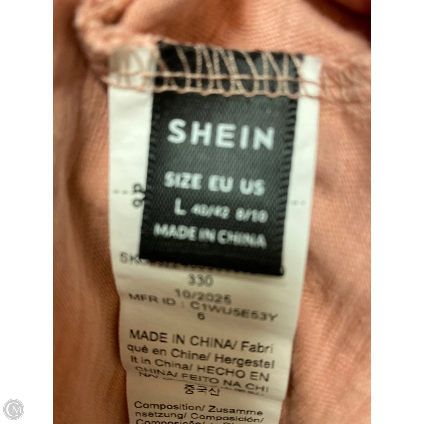 Top Long Sleeve By Shein In Pink, Size: L