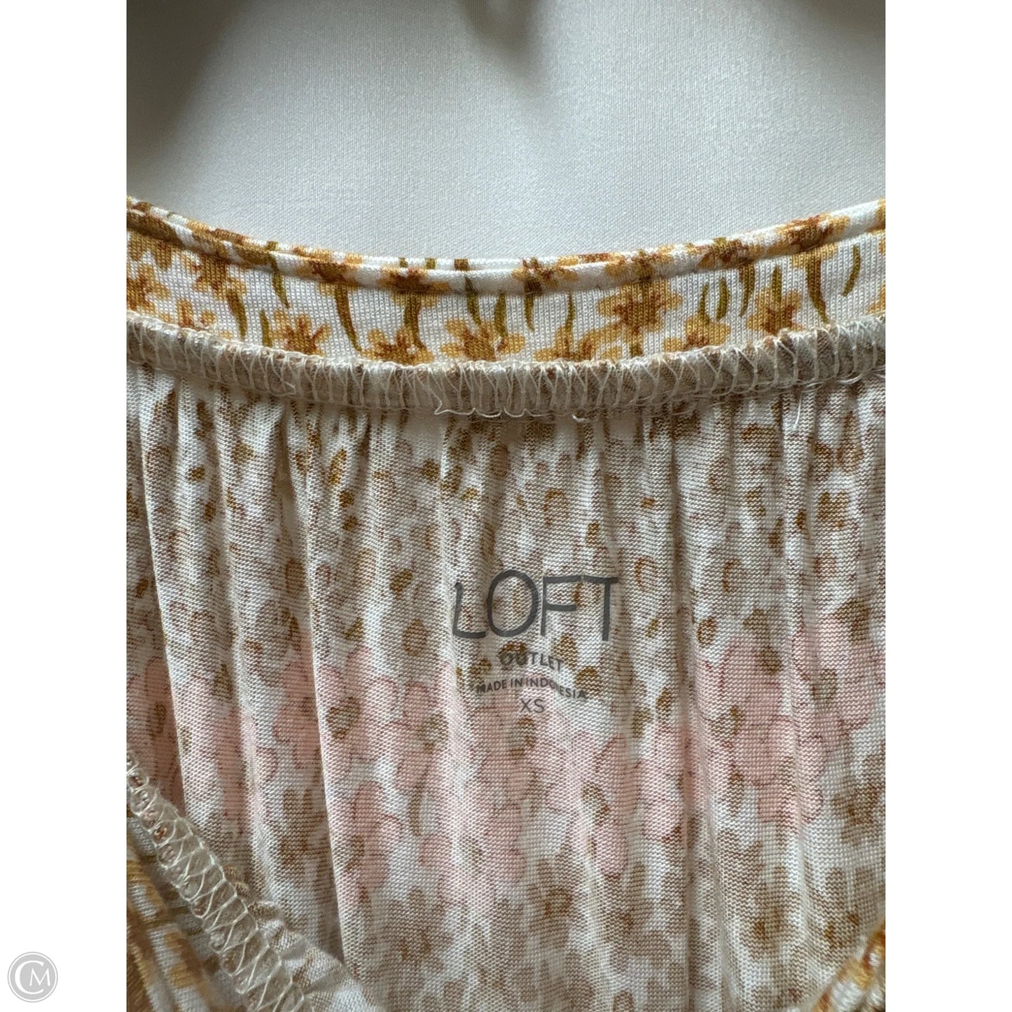 Top Sleeveless By Loft In Orange, Size: Xs