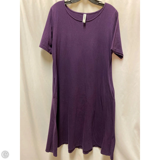 Dress Casual Midi By Zenana In Purple, Size: Xl
