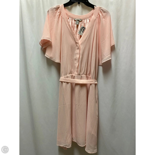 Dress Casual Midi By H&m In Pink, Size: Xxl