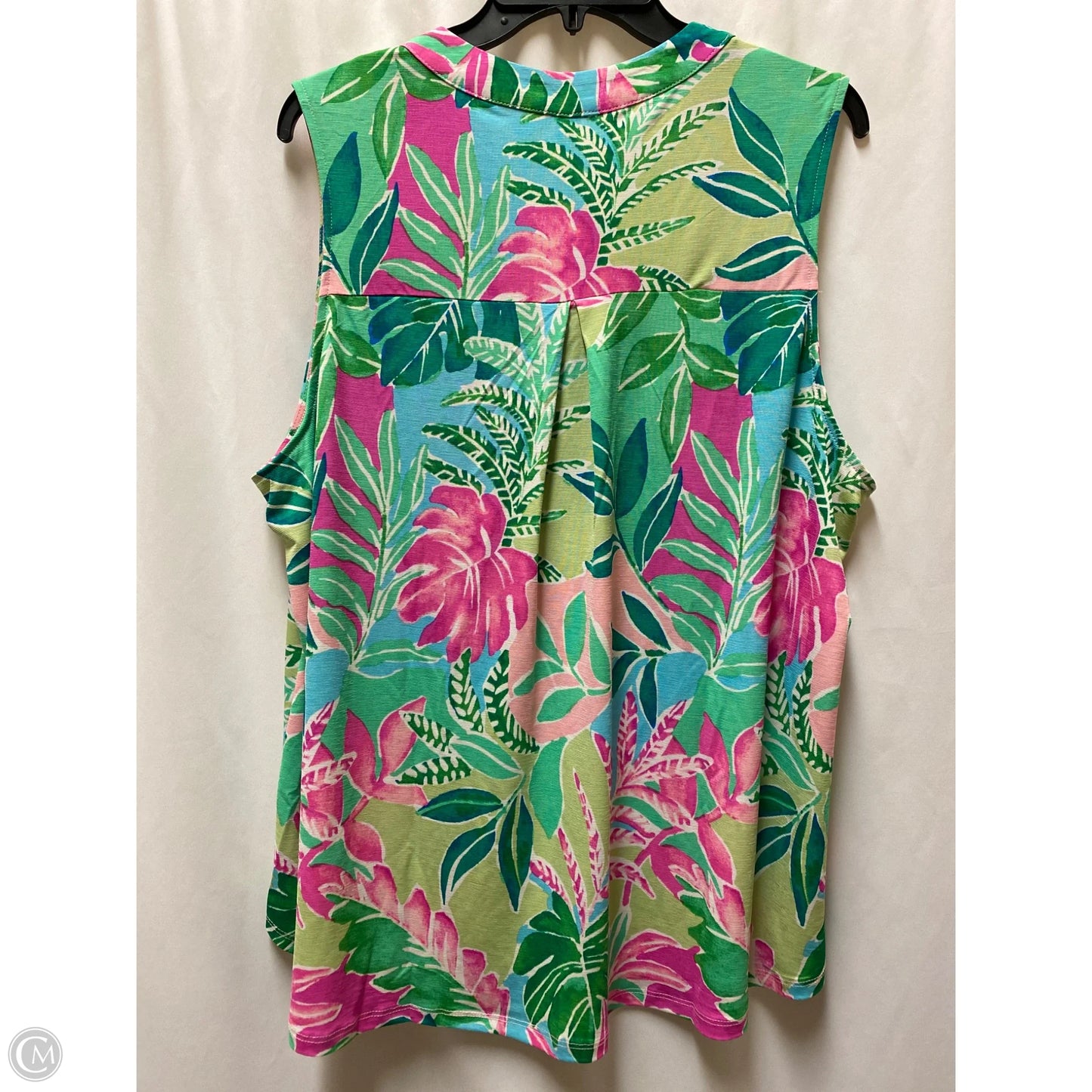 Top Sleeveless By Dear Scarlett In Green, Size: 2x