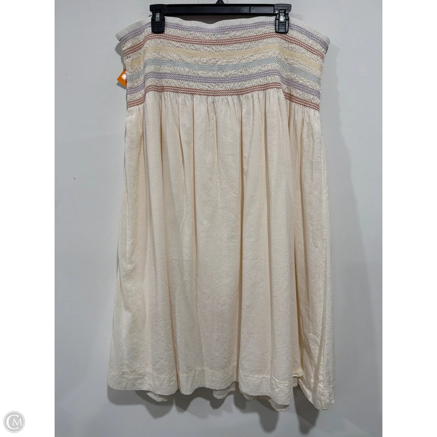 Skirt Maxi By Clothes Mentor In Cream, Size: Xxl