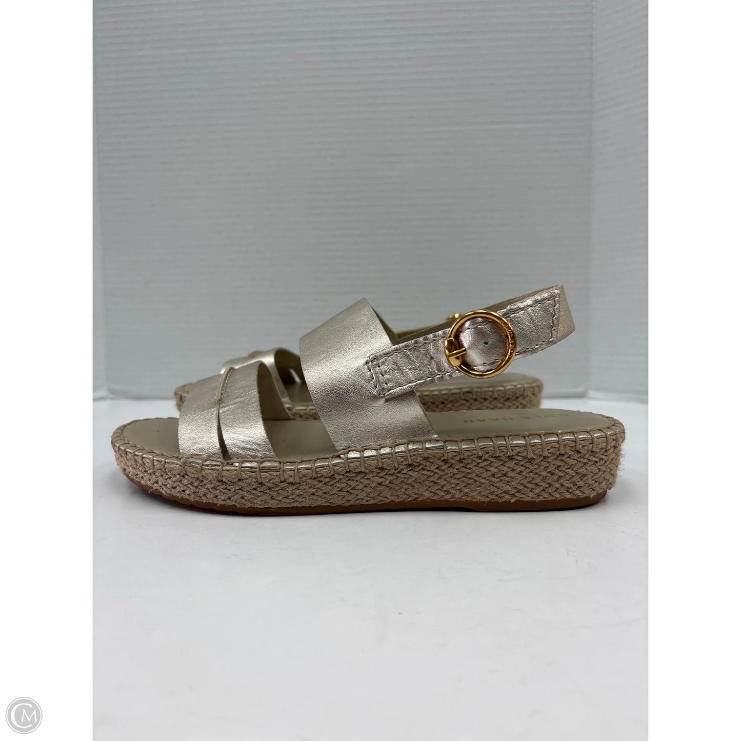 Sandals Flats By Cole-haan In Silver, Size: 7