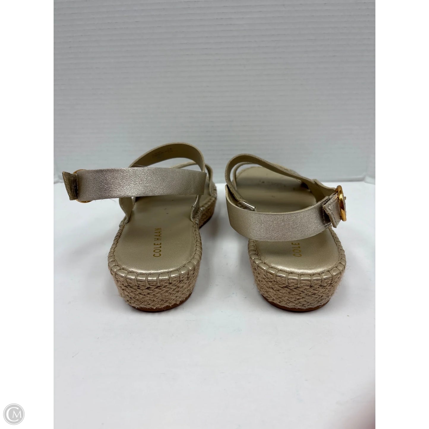 Sandals Flats By Cole-haan In Silver, Size: 7