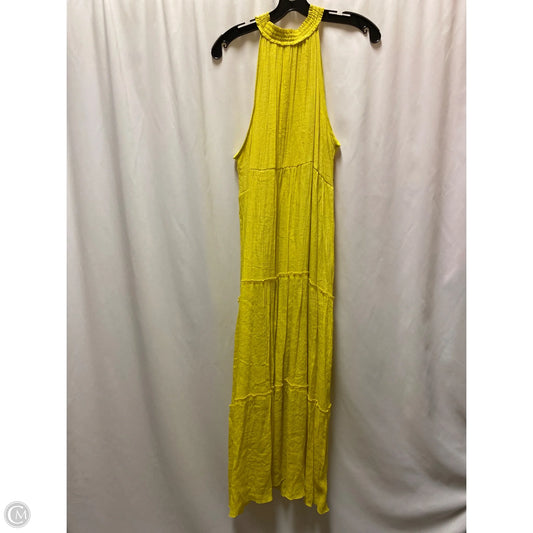Dress Casual Maxi By Mlle Gabrielle In Yellow, Size: L
