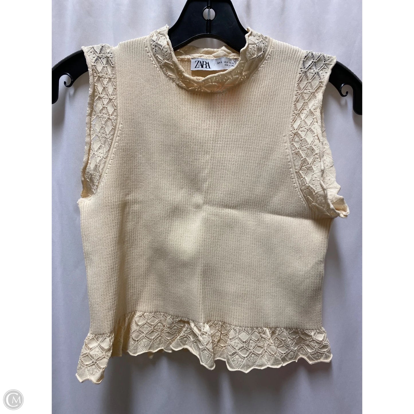 Tank Top By Zara In Yellow, Size: S