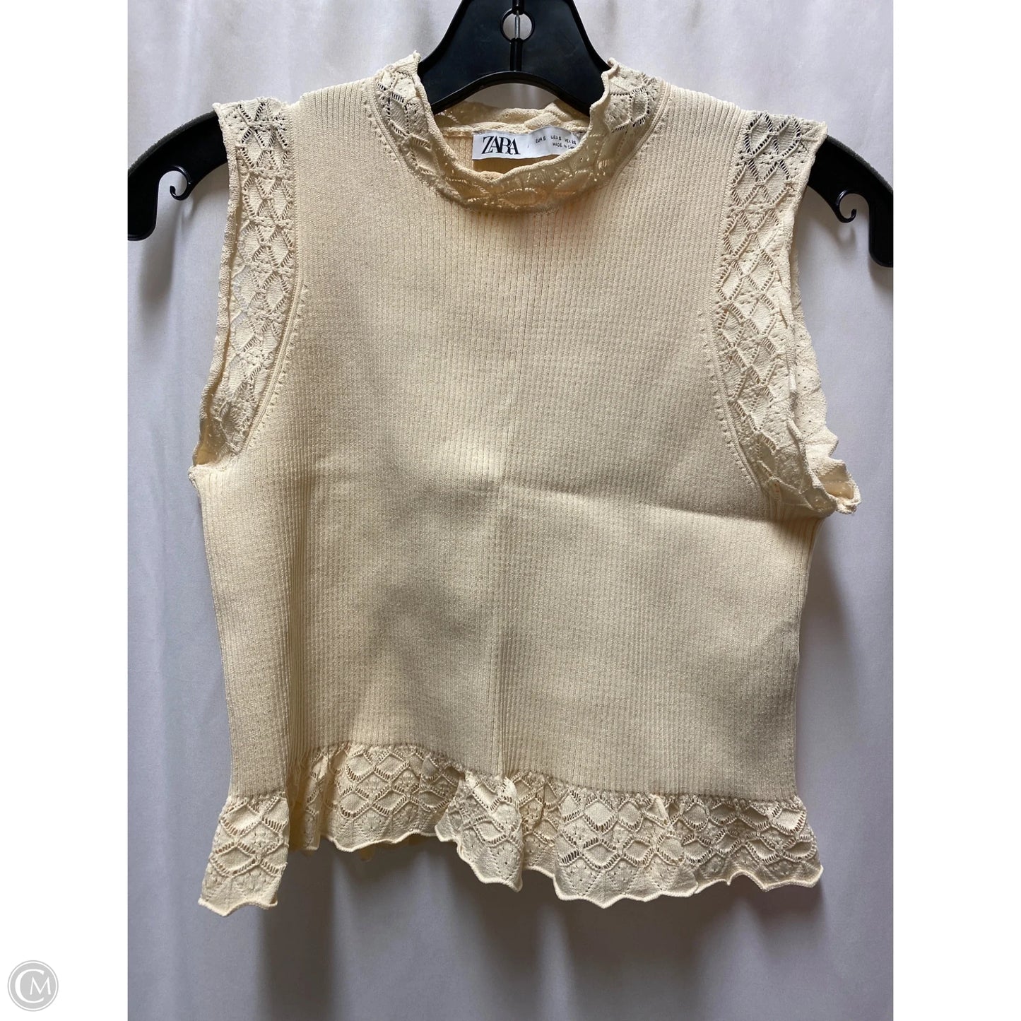 Tank Top By Zara In Yellow, Size: S